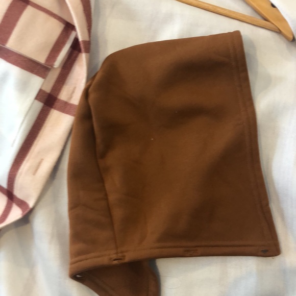 Flannel Shacket with removable hood. Warn once, like new. - Picture 2 of 3